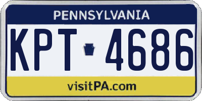 PA license plate KPT4686