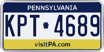 PA license plate KPT4689