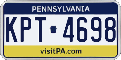 PA license plate KPT4698