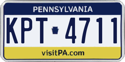 PA license plate KPT4711