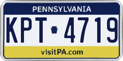 PA license plate KPT4719