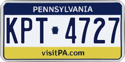 PA license plate KPT4727