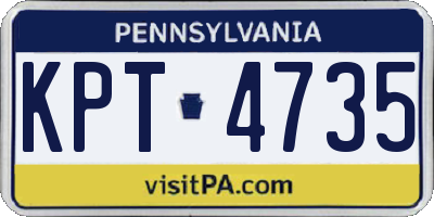 PA license plate KPT4735