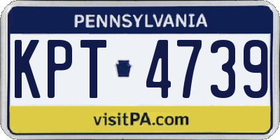 PA license plate KPT4739