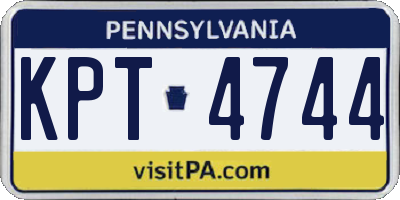 PA license plate KPT4744