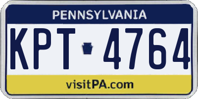 PA license plate KPT4764