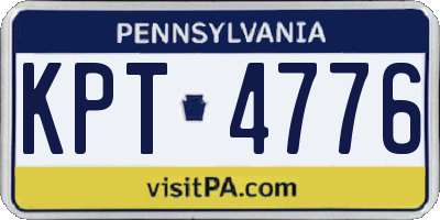 PA license plate KPT4776