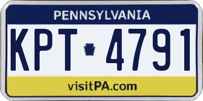 PA license plate KPT4791
