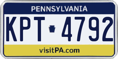PA license plate KPT4792