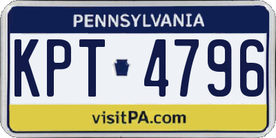 PA license plate KPT4796