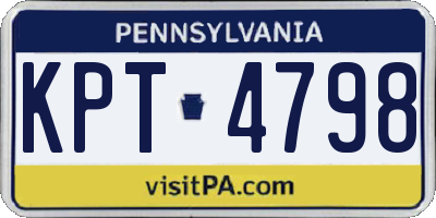 PA license plate KPT4798