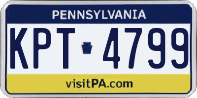 PA license plate KPT4799