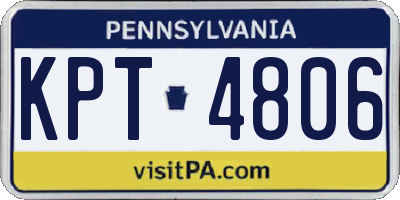 PA license plate KPT4806