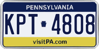 PA license plate KPT4808