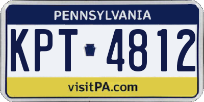 PA license plate KPT4812