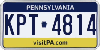 PA license plate KPT4814