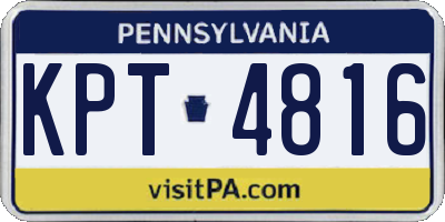 PA license plate KPT4816