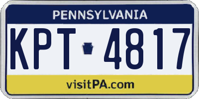 PA license plate KPT4817