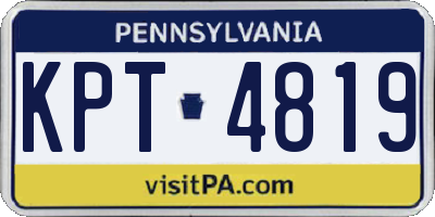 PA license plate KPT4819