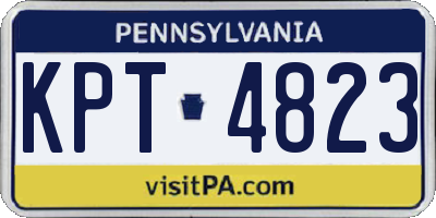 PA license plate KPT4823