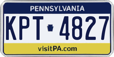 PA license plate KPT4827