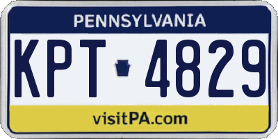 PA license plate KPT4829