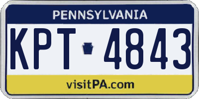 PA license plate KPT4843