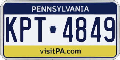 PA license plate KPT4849