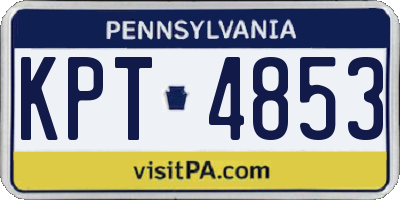 PA license plate KPT4853