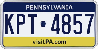 PA license plate KPT4857