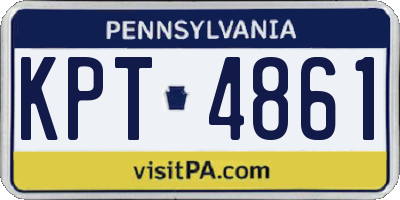 PA license plate KPT4861