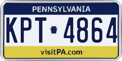 PA license plate KPT4864