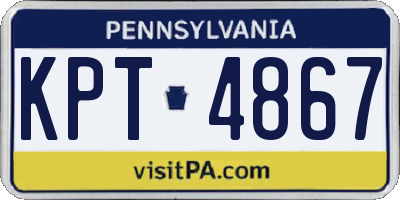 PA license plate KPT4867
