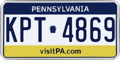 PA license plate KPT4869