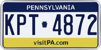 PA license plate KPT4872