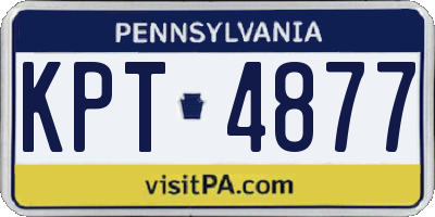 PA license plate KPT4877