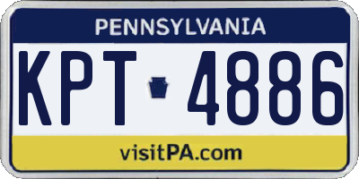 PA license plate KPT4886