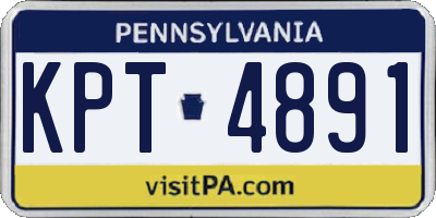 PA license plate KPT4891