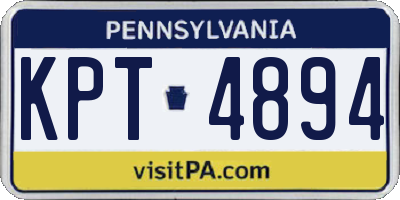 PA license plate KPT4894
