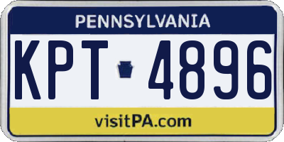 PA license plate KPT4896
