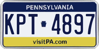 PA license plate KPT4897
