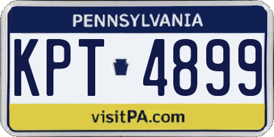 PA license plate KPT4899