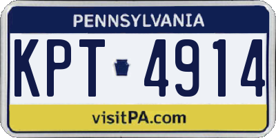 PA license plate KPT4914