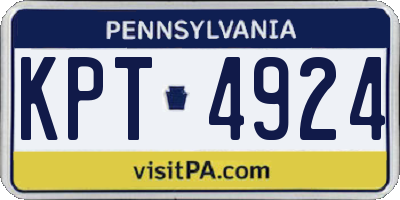PA license plate KPT4924