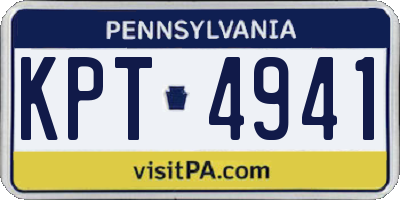 PA license plate KPT4941