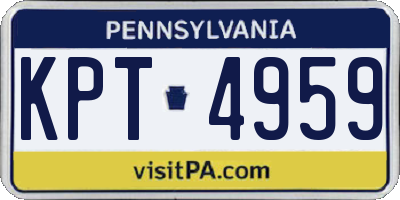 PA license plate KPT4959