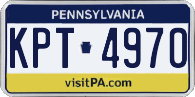 PA license plate KPT4970