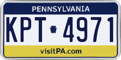 PA license plate KPT4971