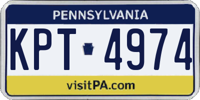 PA license plate KPT4974