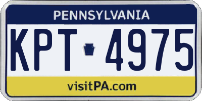 PA license plate KPT4975